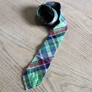 Polo by Ralph Lauren Multicolor Plaid Linen Tie